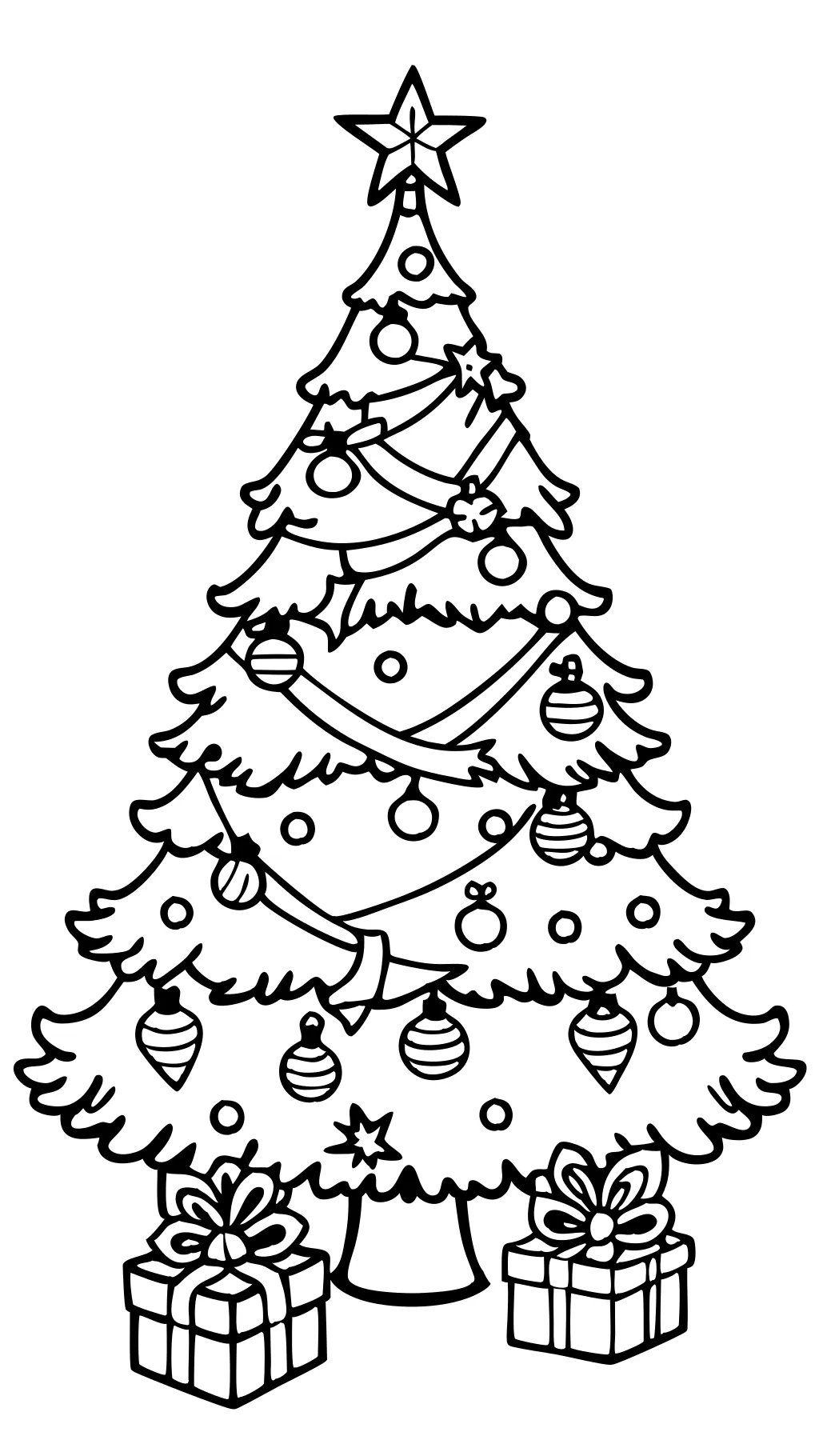 coloring pages of christmas trees